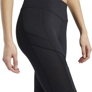 🆕Reebok Women's Workout Ready Mesh Tight, Black, High Rise, NWT, Authentic